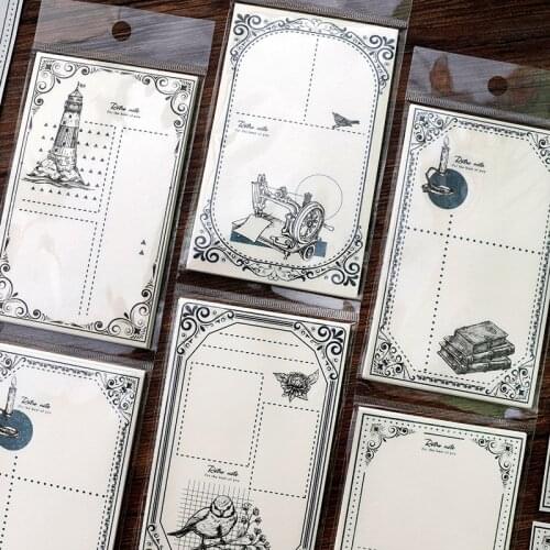 12Sheets Simple Hand Account Material Paper Tearable Note Plan Message Post DIY Scrapbooking Journal Decoration
