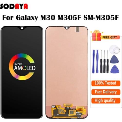 Amoled For Samsung Galaxy M30 LCD M305F SM-M305F LCD Display With Touch Screen Digitizer Assembly For Galaxy M30 Display