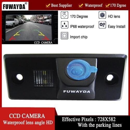 FUWAYDA CCD CAR REARVIEW Backup Mirror Image CAMERA FOR Volkswagen VW CAYENNE TIGUAN TOUAREG POLO GOLF PORSCHE With Guide Line