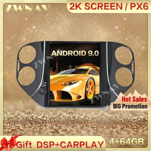 DSP Carplay Tesla screen Android 9.0 Car Multimedia Player For VOLKSWAGEN Tiguan 2010 2011-2016 Radio Auto stereo IPS head unit