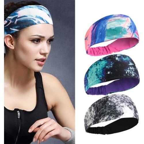 4 Colors Men Women Elastic Yoga Sweat Bands Running Headbands Absorbing Sweat Hair Bands Headwrap Sports Headwear Accessories