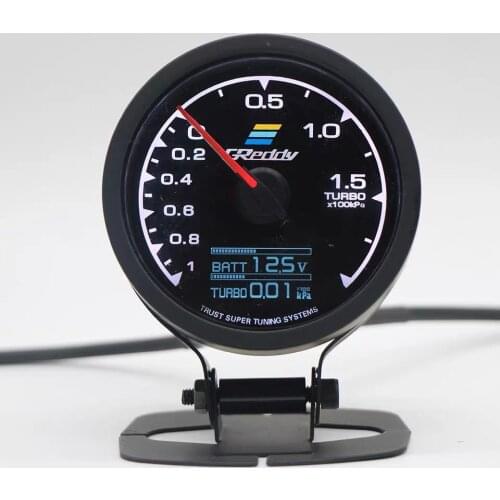 GReddi Gauge 7 Light Colors LCD Display With Voltage Meter Racing Gauge 62mm 2.5 Inch With Sensor Turbo Boost car accessiores