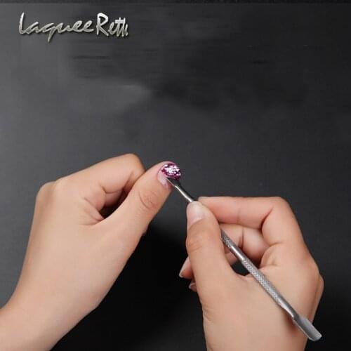 High Quality 1pcs Professional Stainless Steel Nail Cuticle Pusher Spoon Cut Manicure Pedicure Remover Nail Cleaner