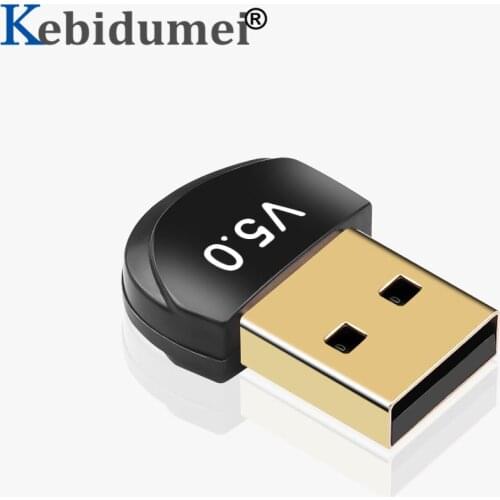 Kebidumei Bluetooth 5.0 Computer Adapter USB Dongle Adapter for PC Wireless USB Bluetooth Transmitter Music Receiver