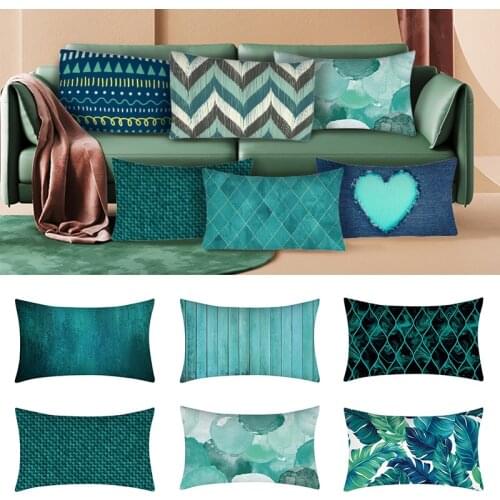 30x50Cm Creative Simple Pillowcase Teal Blue Green Waist Pillowcase Home Decoration Cushion Waist Set Nature Style