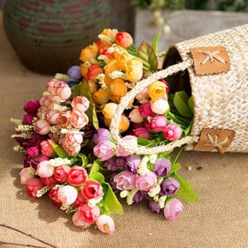 Creative spring 15 star bud family restaurant decorated tea bud rose bud pearl bud imitation flower plastic bud