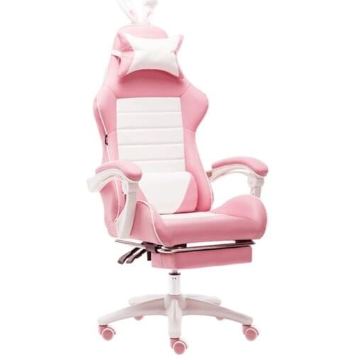 Electronic Racing Chair Home Office Game Girl Heart Chair Competitive Racing Chair Pink Main Live Computer Chair