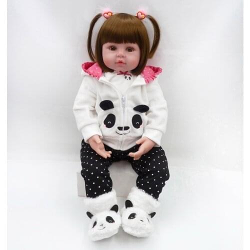 NPK 48cm reborn baby toy dolls soft silicone vinyl reborn baby girl dolls bebes reborn bonecas play house toys child plamates