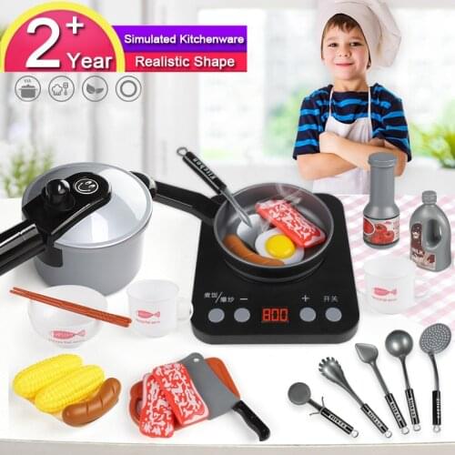 Miniature Kitchen Toys For Children Pretend Play Simulation Food Cookware Pot Pan Cooking Utensils Educational Gift 24pcs/set
