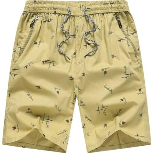 Summer New Khaki Cotton Men Cargo Shorts Casual Loose Sports Jogging Beach Pants Men Korean Casual Loose Shorts Men L-5Xl