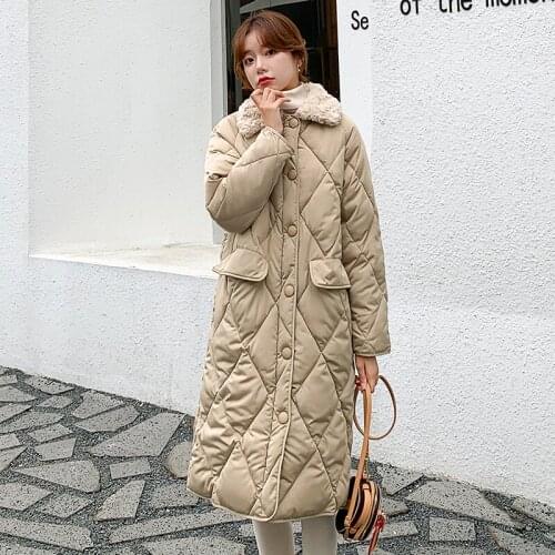 2021 New Womens Parkas Winter Jacket Women Plus Size Outwear Long Parka Mujer Cotton Padded Overcoat Casual Oversize Coat Female