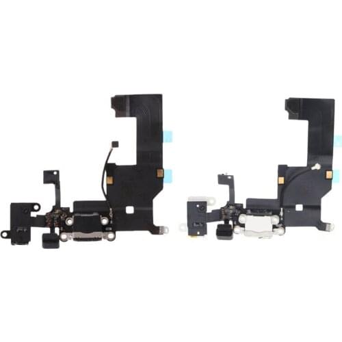 OOTDTY Video Cables USB Charging Port Connector Micphone Earphone Jack Flex Cable Parts For iPhone 5