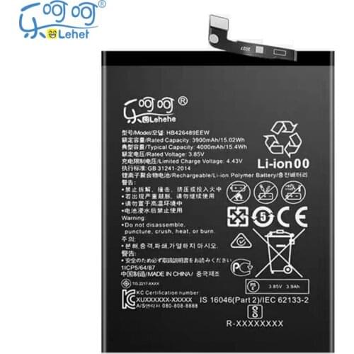 Original LEHEHE HB426489EEW Battery for Huawei Enjoy 10S 4000mAh Smartphone Batteries with Tools Gifts