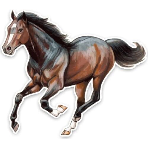 Lovely Cartoon Horse Nice Quality KK Animal Decal Cover Scratches Car Sticker Pvc 14.5CM X 12.5CM