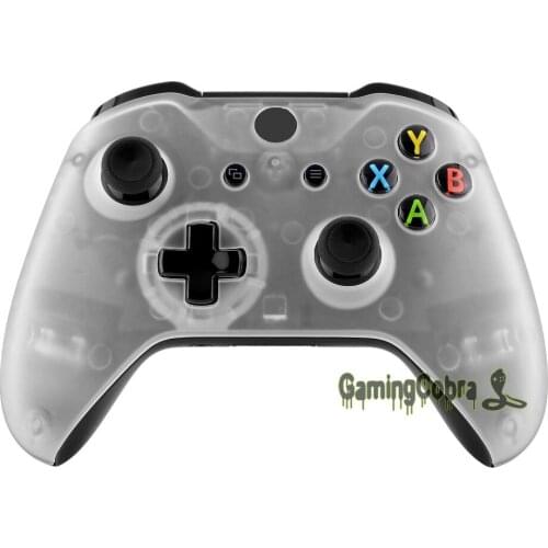 EXtremeRate Foggy Clear Soft Touch Front Housing Shell Faceplate Cover Replacement Cover for Xbox One S X Game Controller