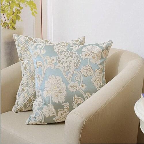 Luxurious European Chenille Jacquard Pillow Cover Home Decor Pillowcase Cushion Decorative Cover Geometric Decoration Pillowsham