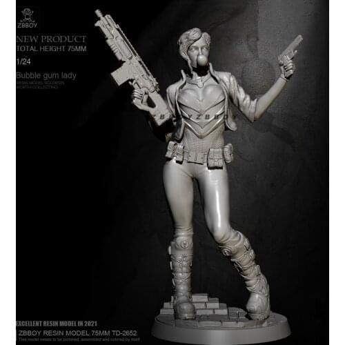 H75mm 1/24 Resin figure model kits DIY self-assembled TD-2652