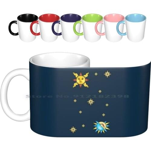 Sol , Luna , Stars... Ceramic Mugs Coffee Cups Milk Tea Mug Sol Sun Moon Luna Star Stars Nightsky Sight Sky Tarot Mystical