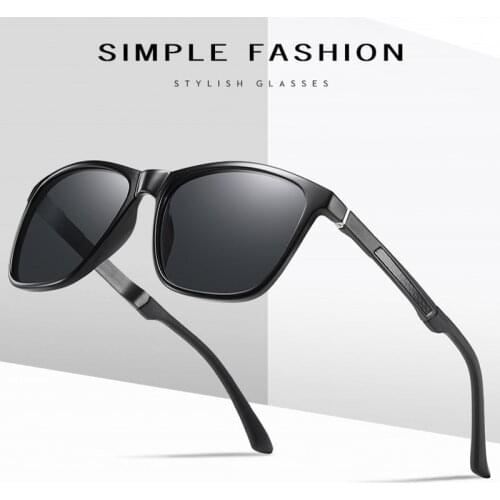 Men Polarized Sunglasses Men Women Aluminium +TR90 Driving Square Style Rays Sun Glasses Male Goggle UV400 Gafas De Sol