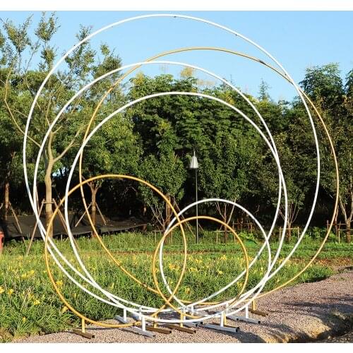 Wed Circle Arch Wedding Metal Round Balloon Background Arch Frame Bracket Wedding Birthday Party Decoration Backdrop Frame Stand