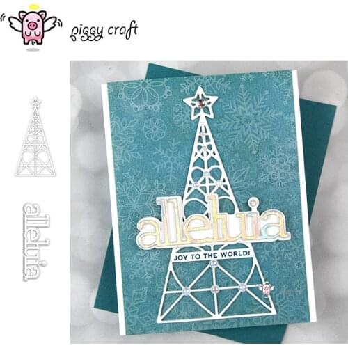 Piggy Craft metal cutting dies cut die mold Star christmas tree letters Scrapbook paper craft knife mould blade punch stencils