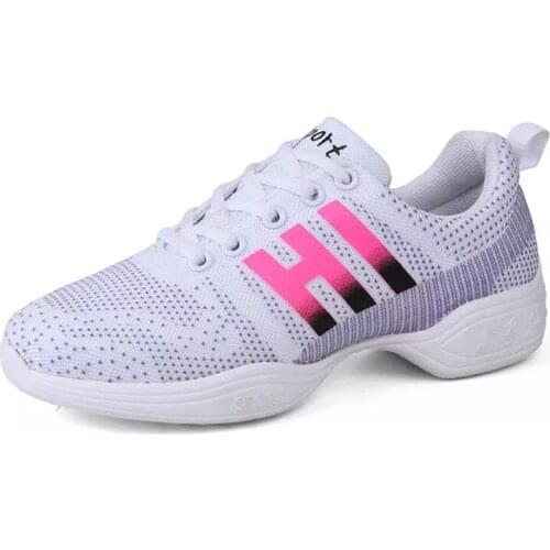 Dancing Shoes Sports Feature Modern Dance Jazz Shoes Soft Outsole Breath Dance Shoes Sneakers For Woman Practice Shoes