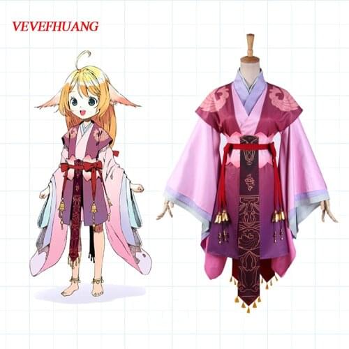 VEVEFHUANG Japanese Anime Fox demon Fox Spirit Matchmaker TU SHAN SUSU Han Chinese Clothing Cos Clothes free anklet ear