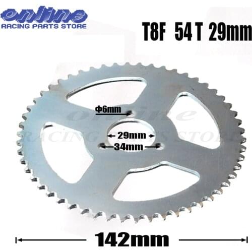 T8F 54T 29mm Rear Chain Sprocket Drive Gear for Rear Direct Wheel Go Kart Scooter