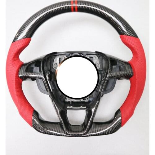 2015+ Cuatomized Carbon Fiber Steering Wheel Alcantara Leather Replacement For Ford Edge 2015-2020 Fusion 2013-2020
