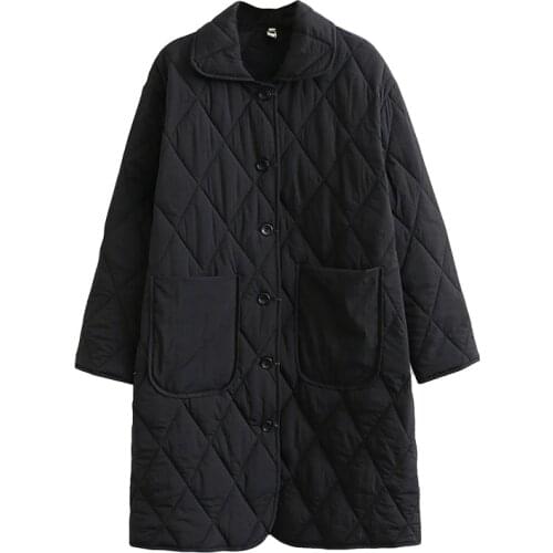 Autumn Winter Coats For Women Oversize Single Breasted Long Parka Full Sleeve Casual Jacket Female Clothing 2020 New