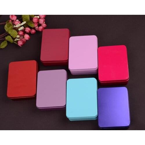 Tin Box Survival Kit Tin Higen Lid Small Empty Silver Flip Metal Storage Box Case Organizer For Money Coin Candy Keys SN1334