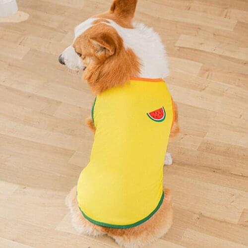 Zq Summer Thin Medium-Sized Dog Dog Clothes Small Puppies Corgi and Shiba Inu Schnauzer Vest Free Shipping