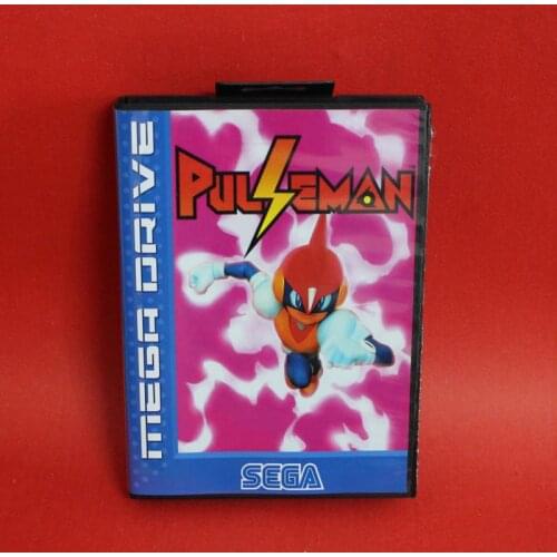 Pulseman 16 bit MD card with Retail box for Sega MegaDrive Video Game console system