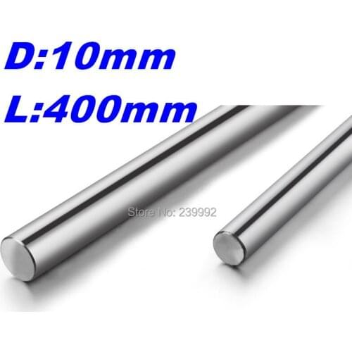 4pcs/lot 10mm Linear Shaft 400mm long harden linear rod round shaft chrome plated CNC parts