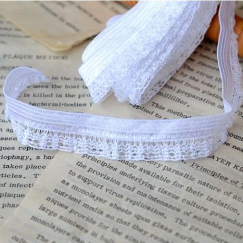5 Meters Width 1.5cm Wholesale Elastic Stretch Lace Trim White Lace Fabric Ribbon Sewing Craft DIY Underwear Lingerie Supplies
