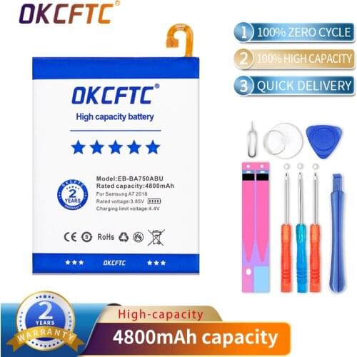 Phone Battery For SAMSUNG Galaxy A7 2018 A5 2017 A6Plus J1 2016 J7 Note Edge N9150 A750 Alpha G850f +Tools High Quality Battera