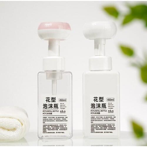 Soap Bottle Foaming Lotions Refillable Bottle Flower Pump Cosmetic Empty Bottle Suitable for: into shampoo, shower gel
