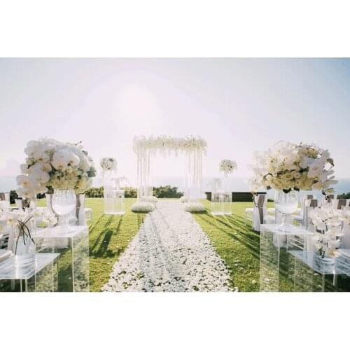 Crystal Pillar Wedding Road Leads Aisle flower stand Wedding Decoration