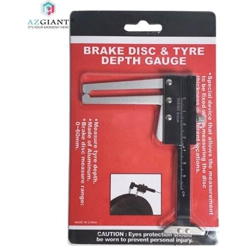 Brake disc tyre depth gauge car tire ruler hickness measurement ruler tool