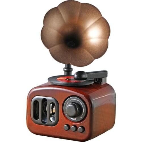 Retro Gramophone Shape Art Music Box Desktop Decoration Creative Gift Crafts