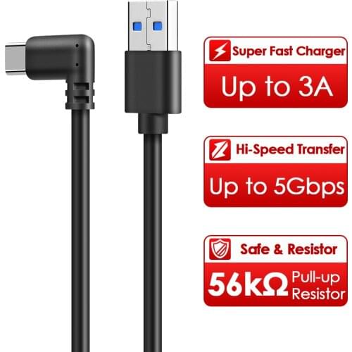 UPMELY 5M VR Data Line Charging Cable For Oculus Quest 2 Link Headset USB 3.0 Type C Transfer USB-A Type-C Reversible Connector