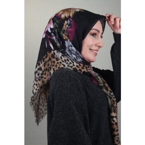 VERTU PATTERNED LINEN FLAMLI SCARF-DESEN-29-RENK-12