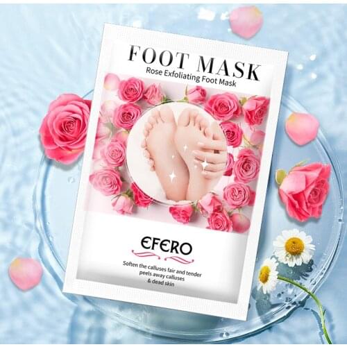 30Pair Foot Mask Peel Exfoliation Dead Skin Remover Foot Mask Rose Nourishing SPA Whitening Feet Mask Socks for Pedicure Socks
