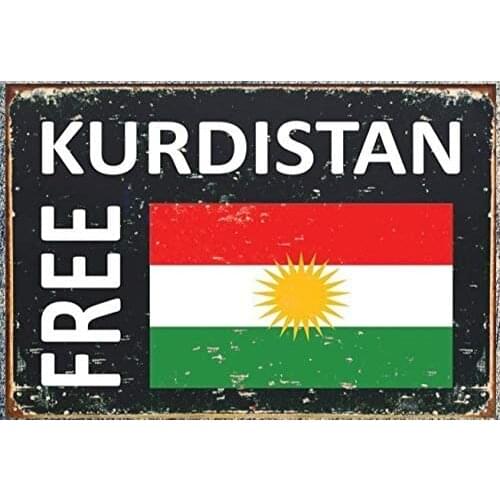 Metal Sign Free Kurdistan Vintage Metal Tin Sign Man Cave for Men Women,Wall Decor for Bars,wc,Restaurants,cafes Pubs,12x8 Inch