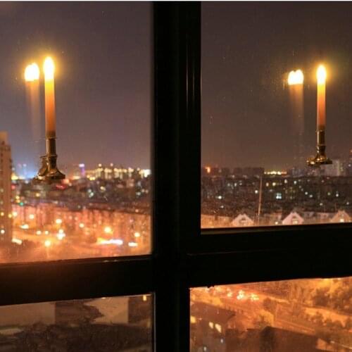 2pcs Solar Powered Candle Wall Lamp Led taper candle stick Light Church Home Garden Window Path Patio Xmas Decor-Warm White