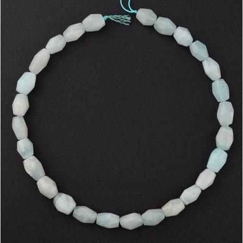 Natural Faced Aquamarine irregular cube Stone Beads For DIY necklace bracelet jewelry making 15 "free delivery