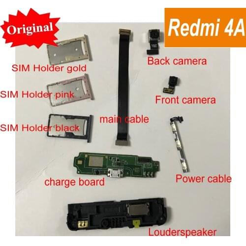 Original Front Back Camera Power Volume Flex Cable For Xiaomi Redmi 4A Charging board SIM Card Holder Mainboard cable Redmi4A