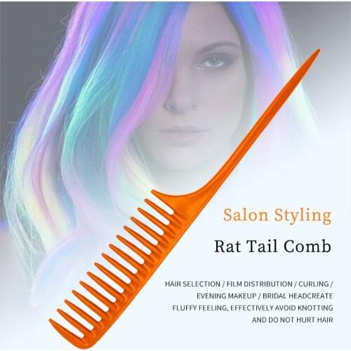 Hot sale rat tail comb Anti-static Hair Style parting comb Professional salon styling hair brush tip tail comb