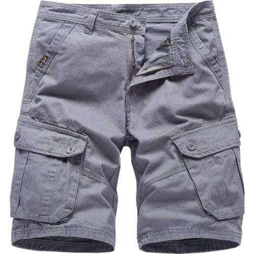Summer Men Casual Boardshorts Breathable Beach Shorts Pockets Male Cotton Short Sweatpants Mens Plus Loose Cargo Shorts Pants
