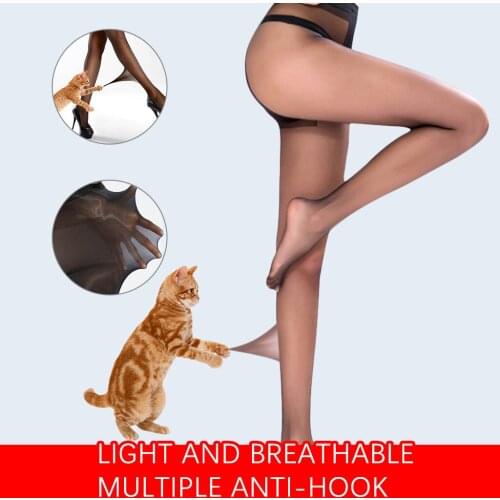 Stylish Bar Flexible Unbreakable Stockings Pantyhose For Women Slim Anti-hook Spider Regular Silk Solid Color Slim Stocking